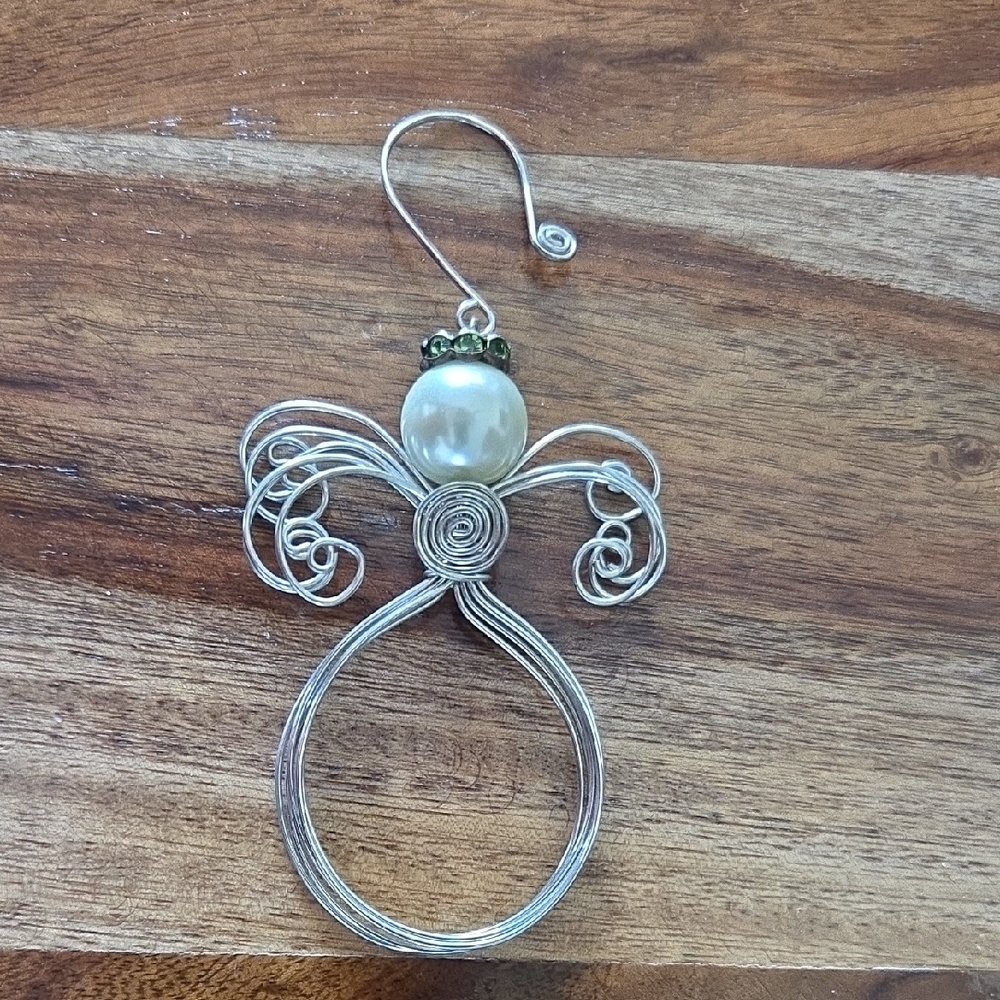 Handcrafted Silver Wire Wrapped Angel Ornament